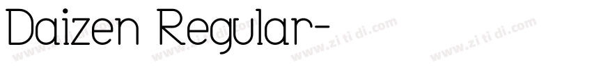 Daizen Regular字体转换
